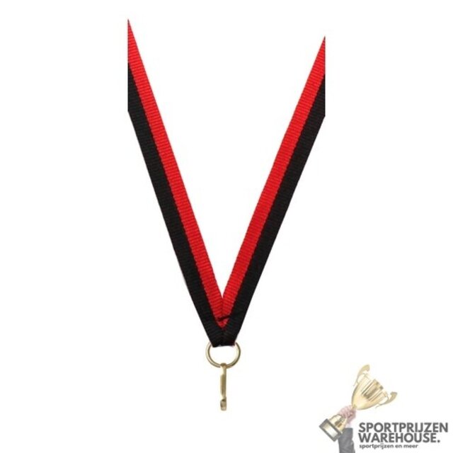 Smal Halslint Zwart/Rood