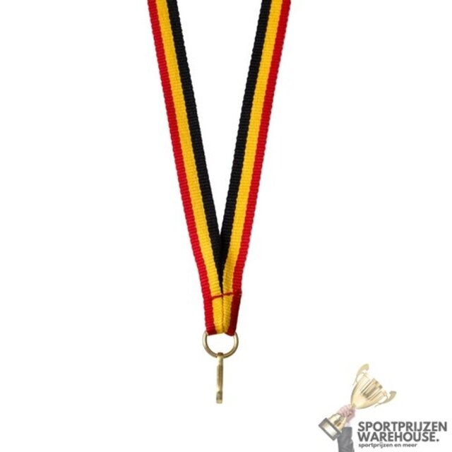 Smal Halslint Zwart/Geel/Rood