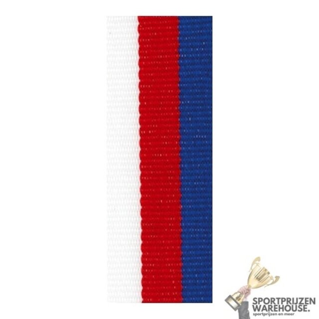 Smal Halslint Wit/Rood/Blauw