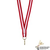 Smal Halslint Rood/Wit/Rood