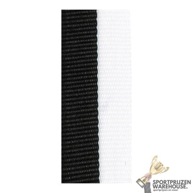 Gedraaid halslint Zwart-Wit