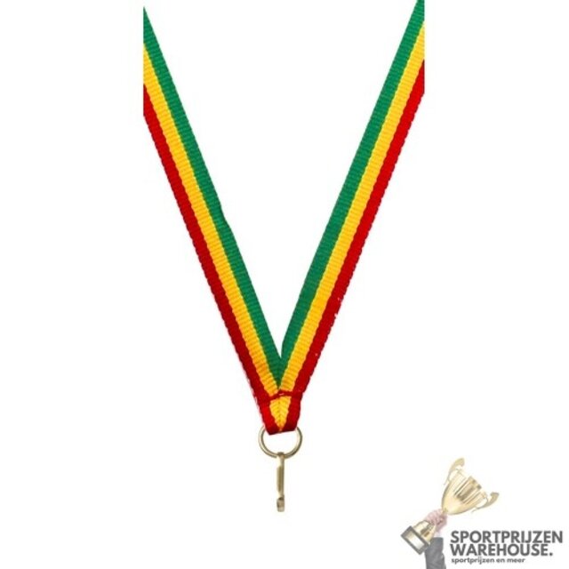 Smal Halslint Rood/Geel/Groen