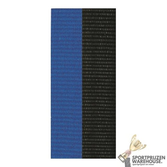 Smal Halslint Blauw/Zwart