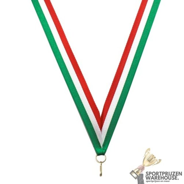 Halslint Groen/Wit/Rood