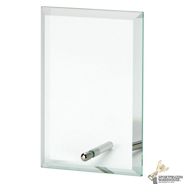 Rechtopstaande glazen award in verschillende afmetingen Rechtopstaande glazen award in verschillende afmetingen