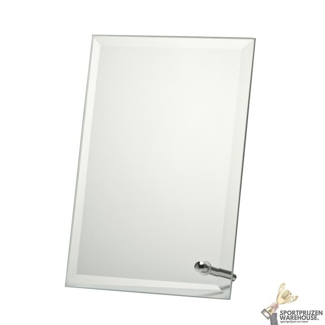 Rechtopstaande glazen award in verschillende afmetingen