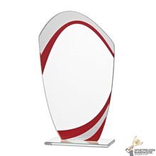 Rode swirl glazen award in verschillende afmetingen - W552.08
