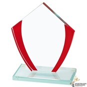 Rode glazen award in verschillende afmetingen Rode glazen award in verschillende afmetingen