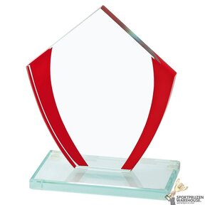 Rode glazen award in verschillende afmetingen - W343