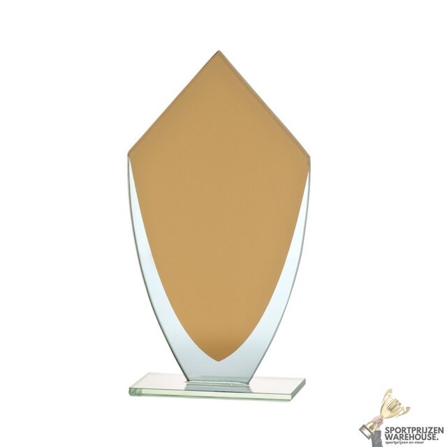 Gouden glazen award in verschillende afmetingen