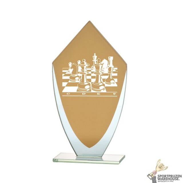 Gouden glazen award in verschillende afmetingen