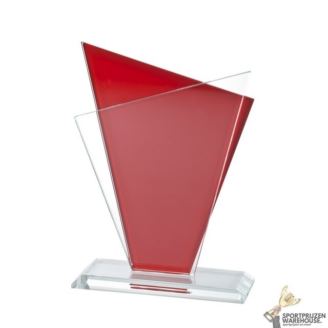 Rood glazen award in verschillende afmetingen