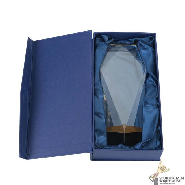 Luxurious glazen award in verschillende afmetingen