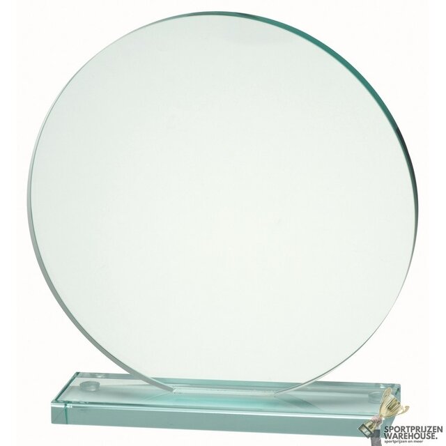 Ronde glazen award in verschillende afmetingen