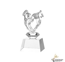Love symbol glazen award in verschillende afmetingen