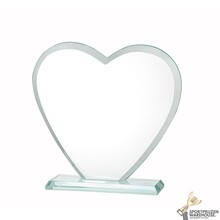Heart shaped glazen award in verschillende afmetingen - W610
