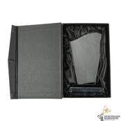 Blauw accent glazen award in verschillende afmetingen