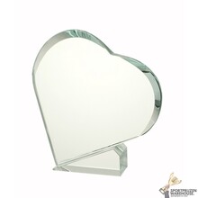 Hartvormige glazen award in verschillende afmetingen - GL.037