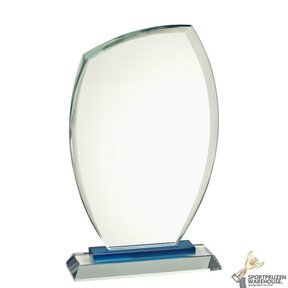 Mooi ovale glazen award in verschillende afmetingen - GL.029