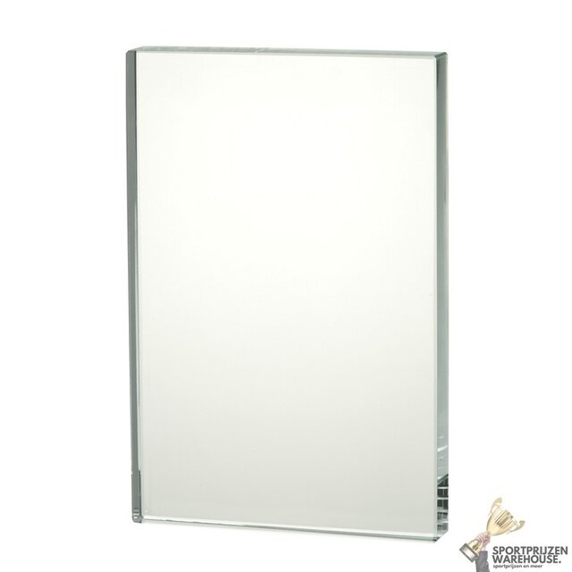 Rechtopstaande glazen award in verschillende afmetingen