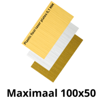 Kunststof graveerplaatje 100x50 mm voor Sportprijzen - G74