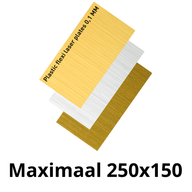 Kunststof graveerplaatje 250x150 mm voor Sportprijzen