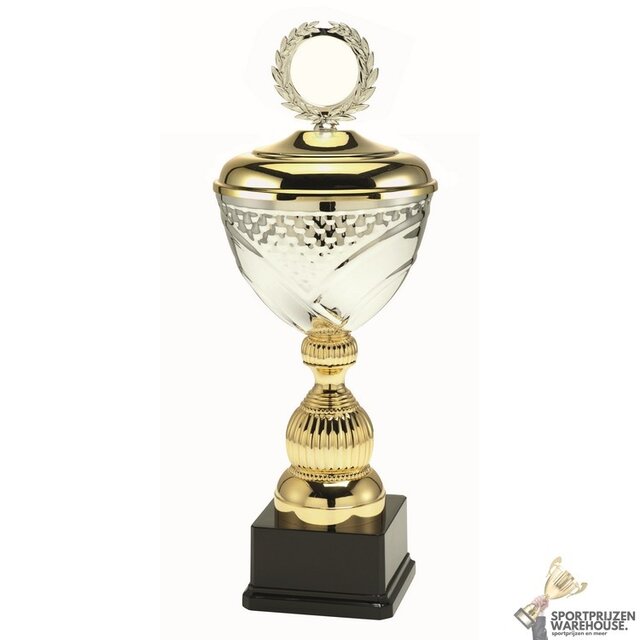 Bokaal met een gouden accent kleur Bokaal met een gouden accent kleur