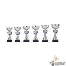 Zilveren budget beker met blauw accent - AK5236