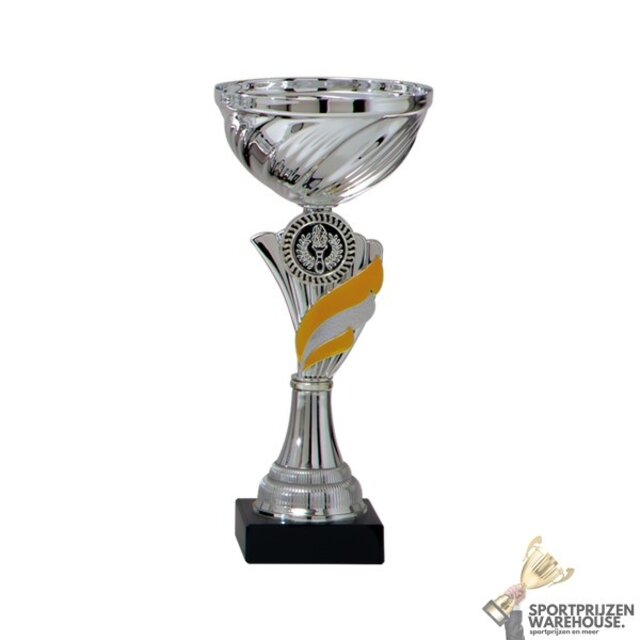 Zilveren beker met goud accentje