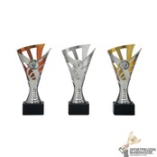 Trofee met goud, zilver of bronzen accent