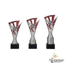 Sportprijs met rood accent