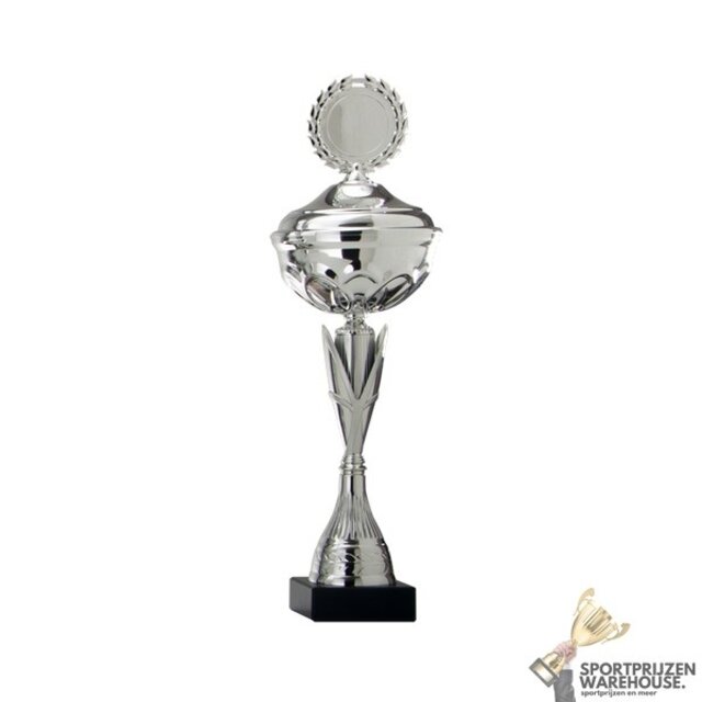 Mooie slanke bokaal met zilver Mooie slanke bokaal met zilver