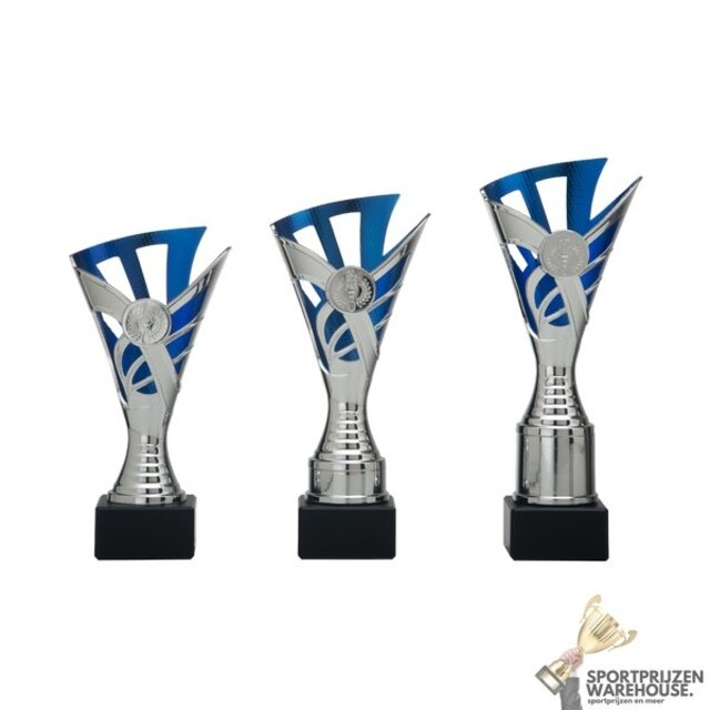 Sportprijs met blauw accent