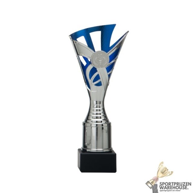 Sportprijs met blauw accent