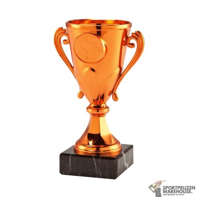 Goedkope bokaal in het goud, zilver of brons