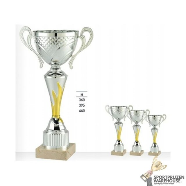 Stralende serie toernooi bekers (3 bekers)
