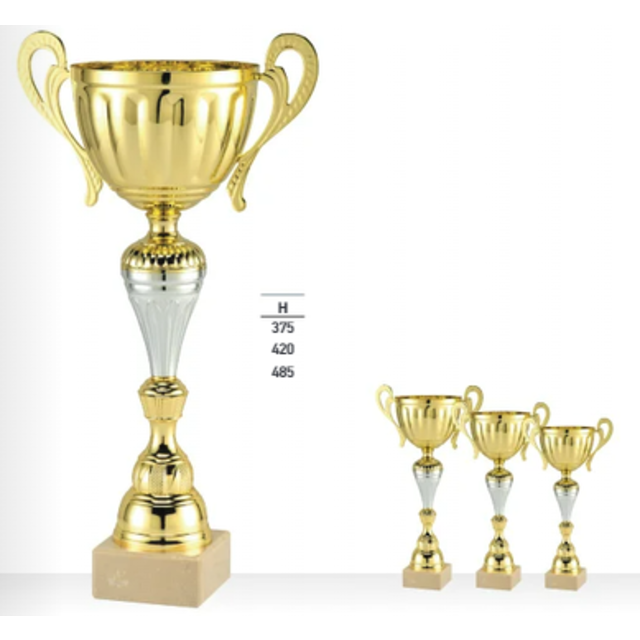 Voetbal toernooi bekers (3 bekers)