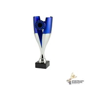 Mooie kunststof bokaal met blauw accent - ET.467