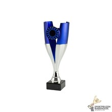 Mooie kunststof bokaal met blauw accent - ET.467