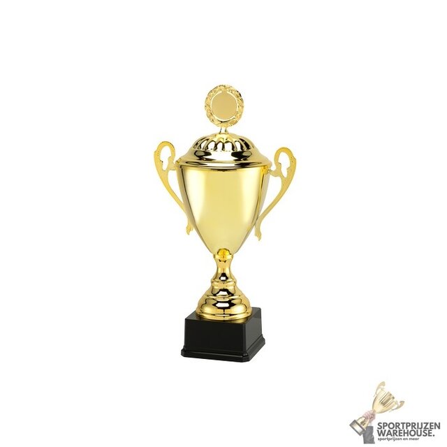 Luxe metalen trofee van goud - in 6 hoogtes - LT.089