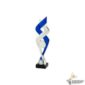 Trofee met blauw accent in 3 hoogtes - Set.355