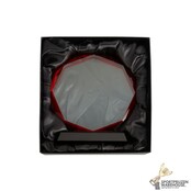 Glazen trofee met rood accent - W461