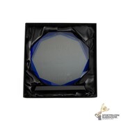 Glazen trofee met blauw accent - W461