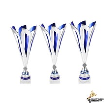 Sierlijke sportprijs met blauw accent