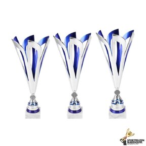 Sierlijke sportprijs met blauw accent - AK5950