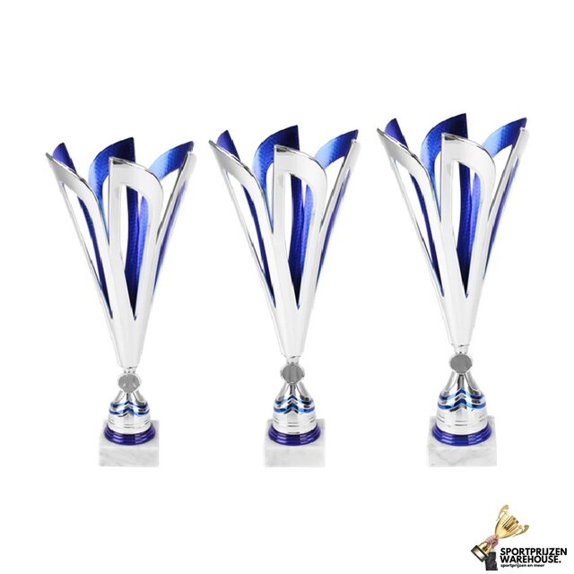 Sierlijke sportprijs met blauw accent