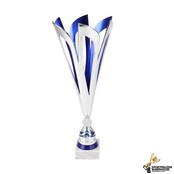 Sierlijke sportprijs met blauw accent