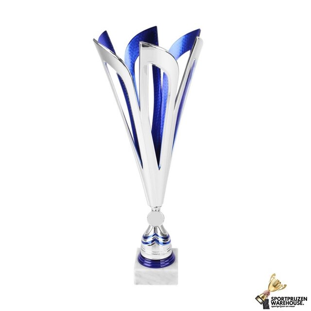 Sierlijke sportprijs met blauw accent