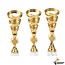 Sierlijke trofee van goud, in 3 hoogtes