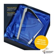 Leuke glazen award met zilveren accent